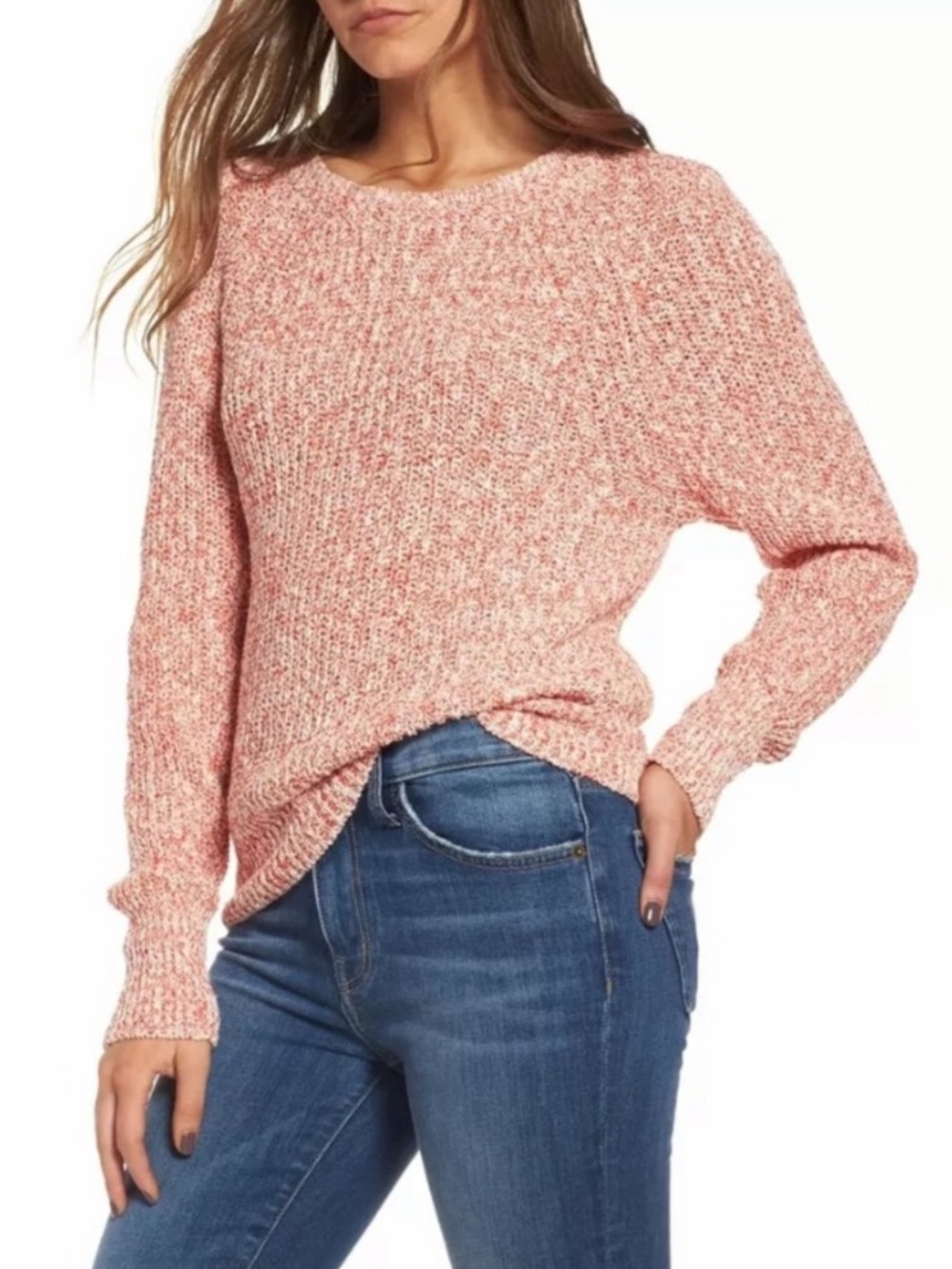 FREE PEOPLE Electric City Marled Sweater Sz L